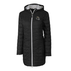 Baltimore Ravens Cutter & Buck Women's Helmet Logo Rainier Primaloft Eco Insulated Hooded Long Coat
