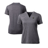 Jacksonville Jaguars Cutter & Buck Women's Helmet Logo DryTec Forge Stretch V-Neck Blade Top