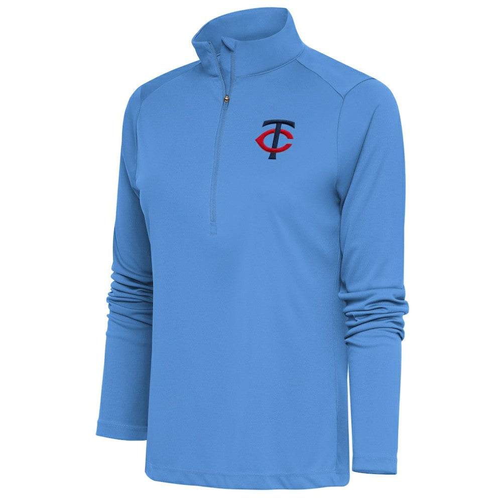 Minnesota Twins Antigua Women's Tribute Half-Zip Pullover Top | MLB Outlet