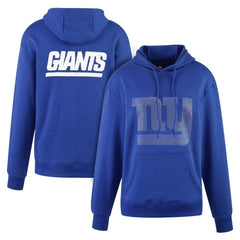New York Giants Cuce Women's Rhinestone Logo Wordmark Pullover Hoodie