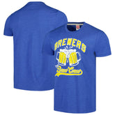 Milwaukee Brewers Homage Doodle Collection The Brew Crew Tri-Blend T-Shirt | MLB Discount