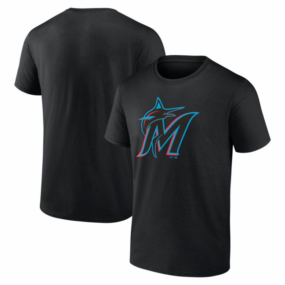 Miami Marlins Logo Athletic Official Logo T-Shirt | MLB On Sale
