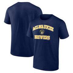 Milwaukee Brewers Logo Athletic Heart and Soul T-Shirt | MLB US