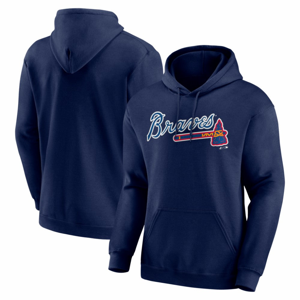 Atlanta Braves Logo Athletic Wordmark Hoodie | MLB Discount