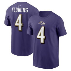 Baltimore Ravens Nike Zay Flowers Player Name & Number T-Shirt