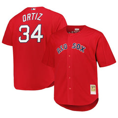 David Ortiz Boston Red Sox Mitchell & Ness Big & Tall Cooperstown Mesh Batting Practice Jersey | MLB Discount