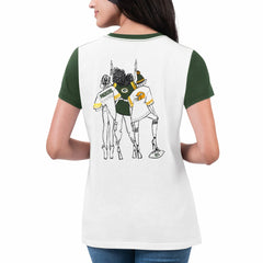 Green Bay Packers G-III 4Her by Carl Banks Women's Fashion Illustration T-Shirt