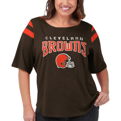 Cleveland Browns G-III 4Her by Carl Banks Women's Plus Size Linebacker T-Shirt