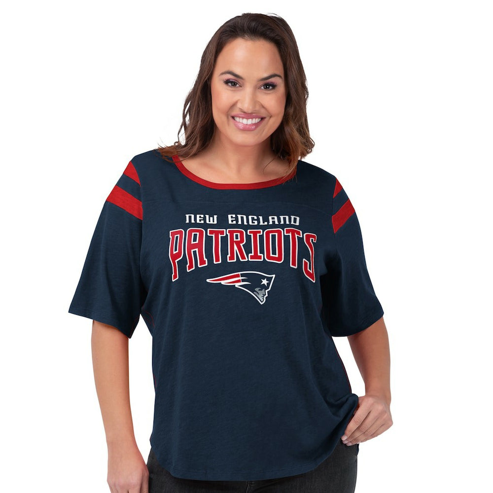 New England Patriots G-III 4Her by Carl Banks Women's Plus Size Linebacker T-Shirt