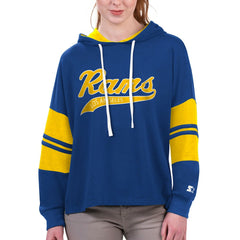 Los Angeles Rams Starter Women's Bump And Run Long Sleeve Hoodie T-Shirt