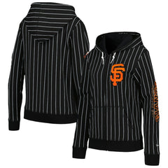 San Francisco Giants New Era Women's Pinstripe Tri-Blend Full-Zip Jacket | MLB Discount