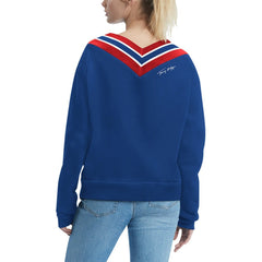 New York Giants Tommy Hilfiger Women's Heidi Raglan V-Neck Sweater