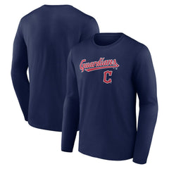 Cleveland Guardians Team Lockup Long Sleeve T-Shirt | MLB US