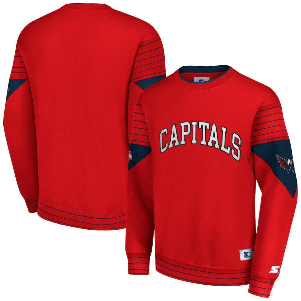 Washington Capitals Starter Faceoff Pullover Sweatshirt Online