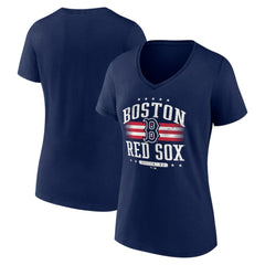 Boston Red Sox Women's Americana Team V-Neck T-Shirt | MLB Shop