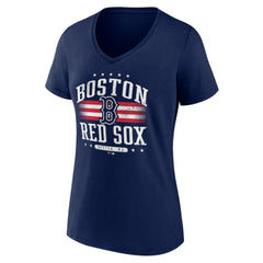 Boston Red Sox Women's Americana Team V-Neck T-Shirt | MLB Shop