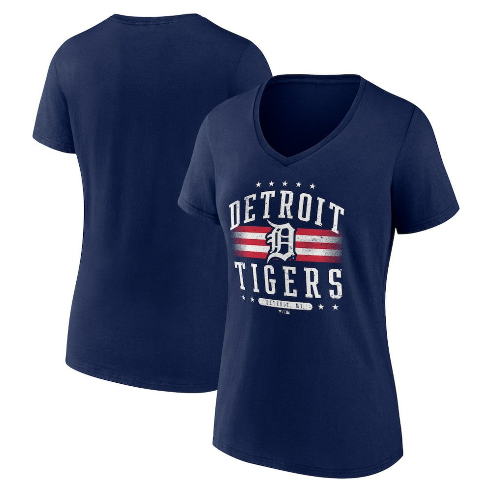 Detroit Tigers Women's Americana Team V-Neck T-Shirt | MLB Shop