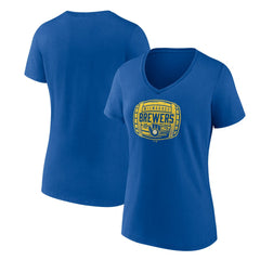 Milwaukee Brewers Women's Hometown Collection Barrel V-Neck T-Shirt | MLB Discount