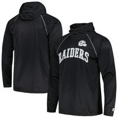 Las Vegas Raiders Starter Gridiron Classics Throwback Raglan Long Sleeve Hooded T-Shirt