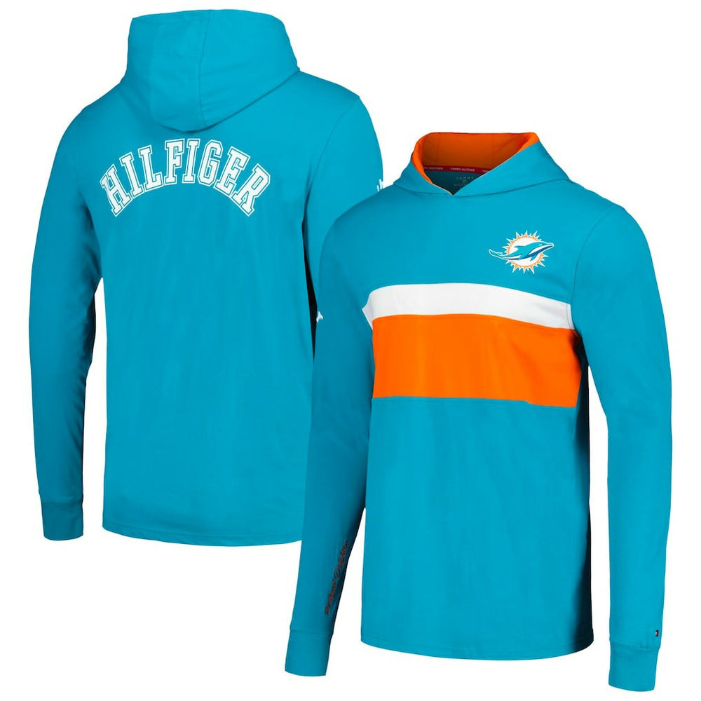 Miami Dolphins Tommy Hilfiger Morgan Long Sleeve Hoodie T-Shirt