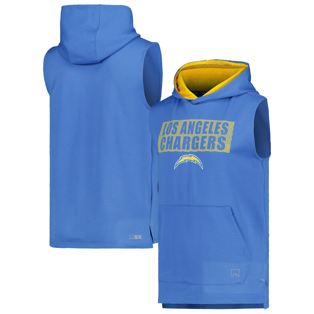 Los Angeles Chargers MSX by Michael Strahan Marathon Sleeveless Pullover Hoodie