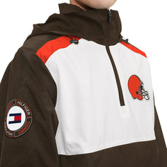 Cleveland Browns Tommy Hilfiger Carter Half-Zip Hooded Top