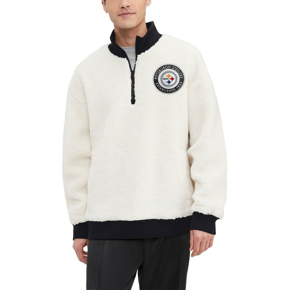 Pittsburgh Steelers Tommy Hilfiger Jordan Sherpa Quarter-Zip Sweatshirt