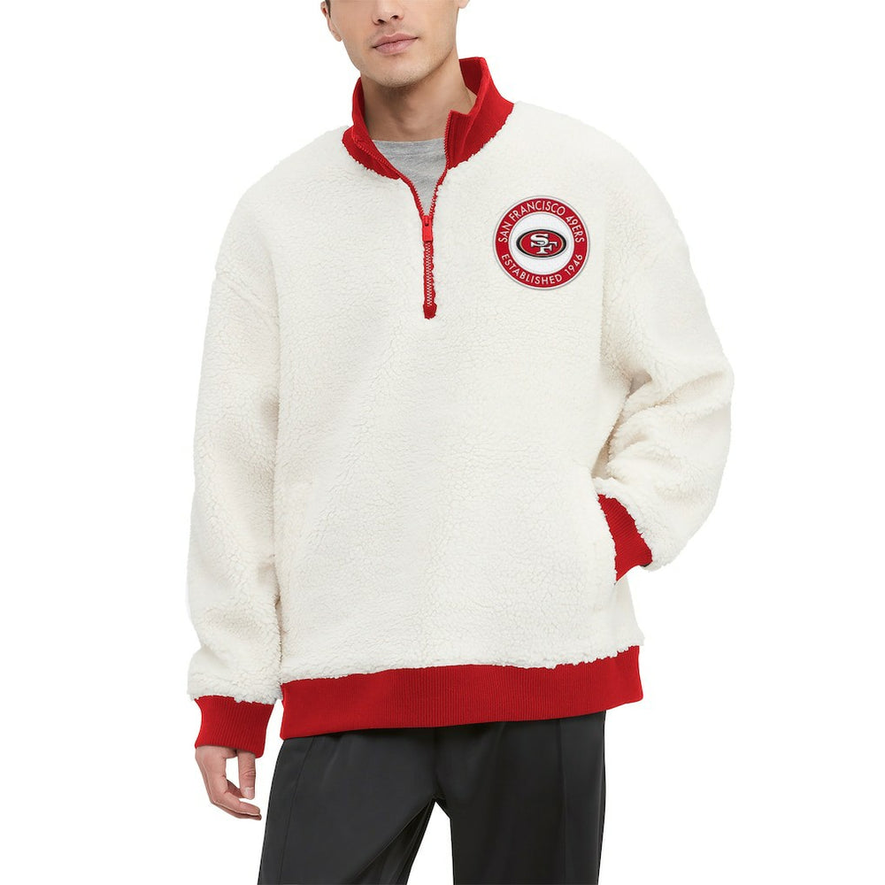 San Francisco 49ers Tommy Hilfiger Jordan Sherpa Quarter-Zip Sweatshirt