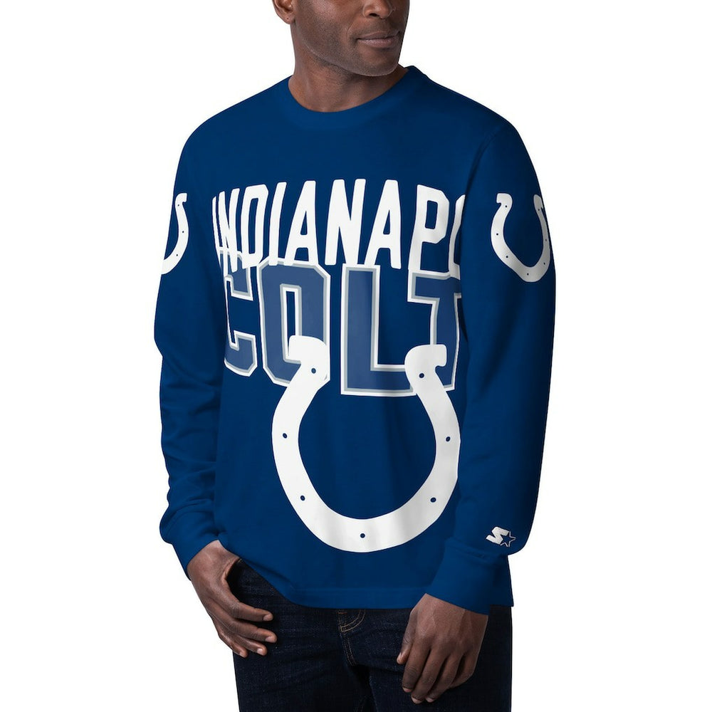 Indianapolis Colts Starter Clutch Hit Long Sleeve T-Shirt