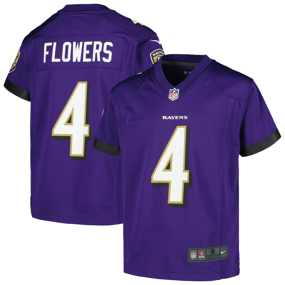 Baltimore Ravens Nike Zay Flowers Youth Game Jersey