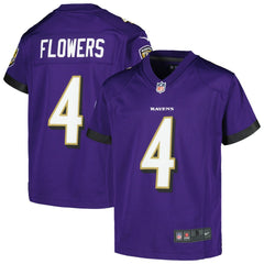 Baltimore Ravens Nike Zay Flowers Youth Game Jersey