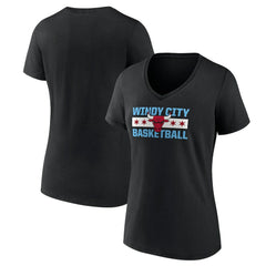 Chicago Bulls Women's Hometown Collection Windy City V-Neck T-Shirt sale New