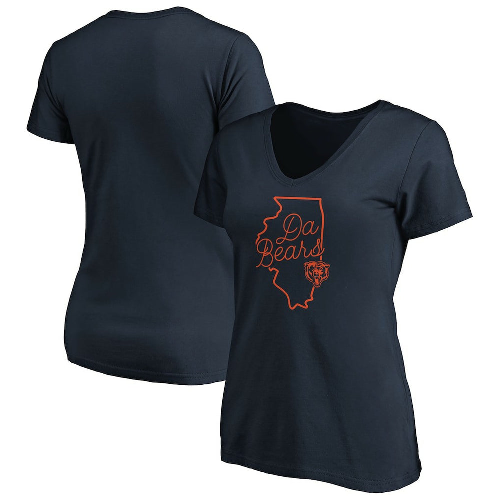 Chicago Bears Women's Script V-Neck T-Shirt