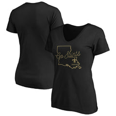 New Orleans Saints Women's Script V-Neck T-Shirt