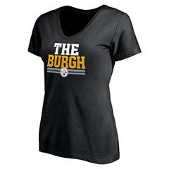 Pittsburgh Steelers Women's Hometown Collection The Burgh V-Neck T-Shirt