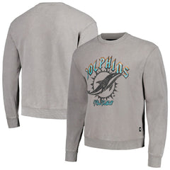 Miami Dolphins The Wild Collective Unisex Distressed Pullover Sweatshirt