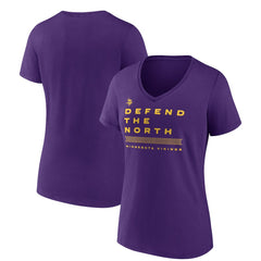 Minnesota Vikings Women's Hometown Collection Defend The North V-Neck T-Shirt