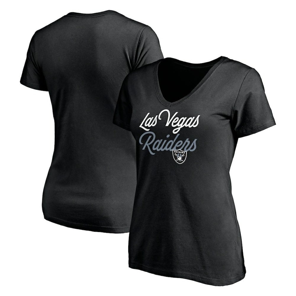 Las Vegas Raiders Women's Long Stride V-Neck T-Shirt
