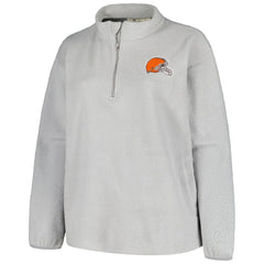 Cleveland Browns Profile Women's Plus Size Sherpa Quarter-Zip Jacket