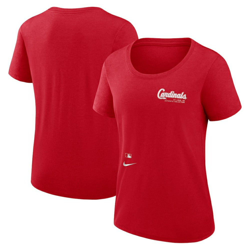 St. Louis Cardinals Nike Women's Authentic Collection Performance Scoop Neck T-Shirt | MLB On Sale