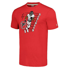 Atlanta Falcons Bijan Robinson Homage Unisex Caricature Player Tri-Blend T-Shirt