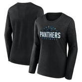 Carolina Panthers Fanatics Women's Plus Size Foiled Play Long Sleeve T-Shirt