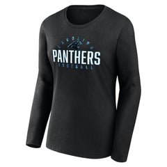 Carolina Panthers Fanatics Women's Plus Size Foiled Play Long Sleeve T-Shirt