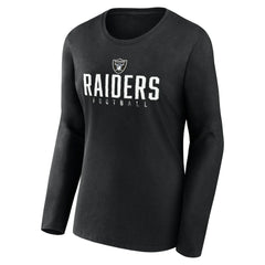 Las Vegas Raiders Fanatics Women's Plus Size Foiled Play Long Sleeve T-Shirt