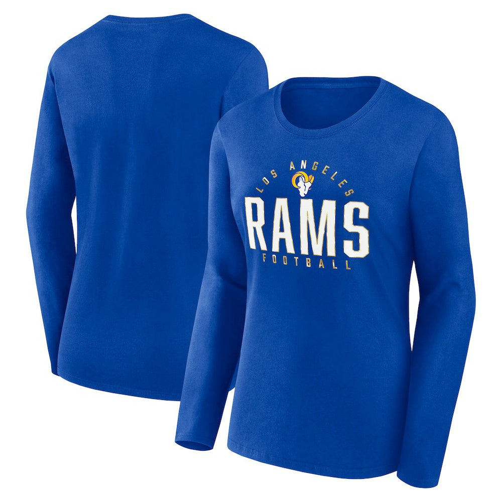Los Angeles Rams Fanatics Women's Plus Size Foiled Play Long Sleeve T-Shirt
