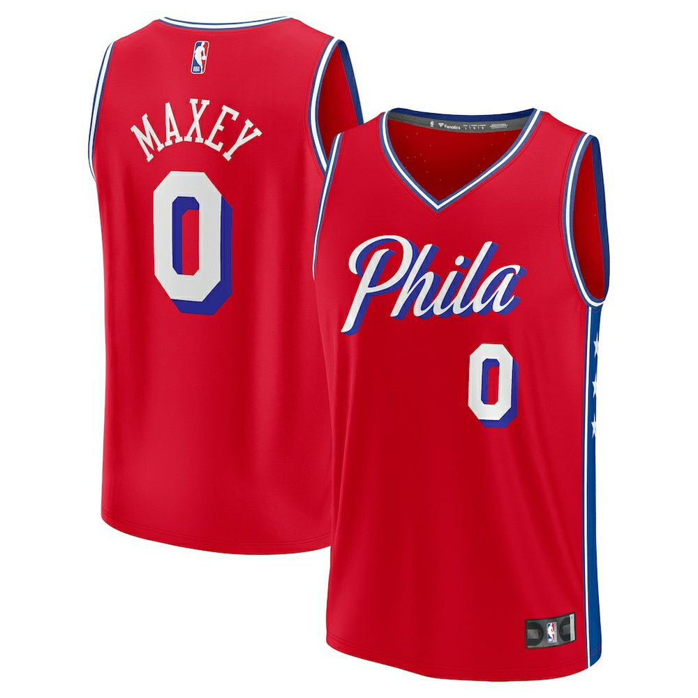 Tyrese Maxey Philadelphia 76ers Fast Break Replica Player Jersey sale On Sale