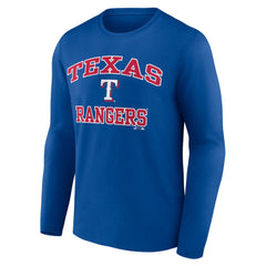 Texas Rangers Logo Athletic Heart & Soul Long Sleeve T-Shirt | MLB Shop