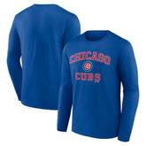 Chicago Cubs Logo Athletic Heart & Soul Long Sleeve T-Shirt | MLB Sale