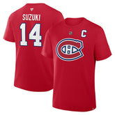 Nick Suzuki Montreal Canadiens Fanatics Authentic Stack Name & Number T-Shirt Online