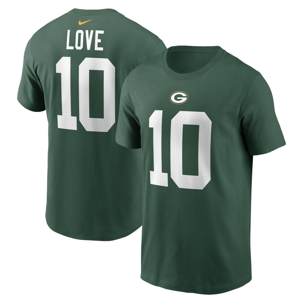 Green Bay Packers Nike Jordan Love Player Name & Number T-Shirt